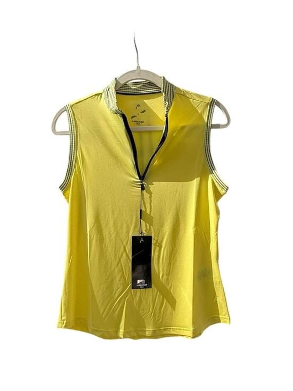 NWT Head Golf Yellow Sleeveless Zip-Front Athletic Tank Size S